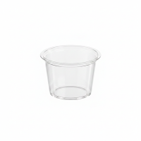Pot plastique PET transparent rond   H28mm 50ml