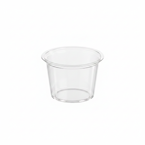 Pot plastique PET transparent rond   H28mm 50ml