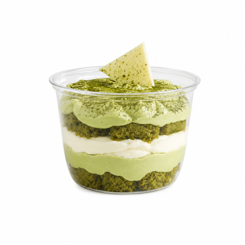 Pot à dessert en plastique PET transparent  H79mm 300ml