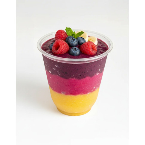 Pot à dessert en plastique PET transparent  H114mm 500ml