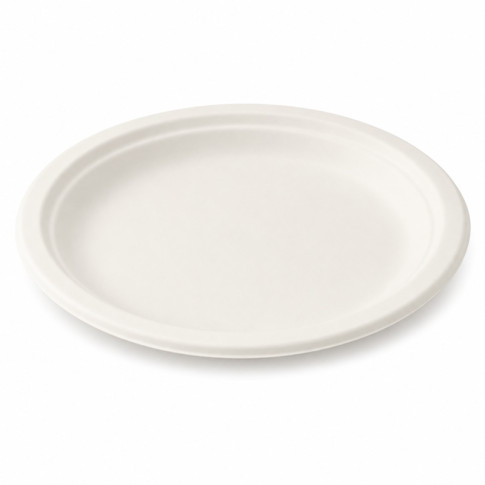 Assiette ovale blanche en pulpe  260x195mm H20mm