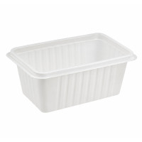 Barquette plastique PP micro-ondable 192x137mm H100mm 1800ml