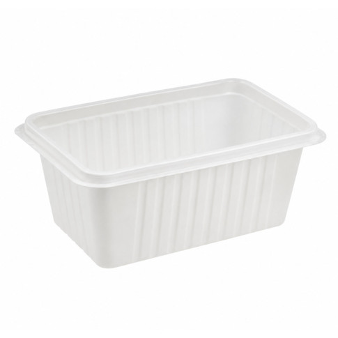 Barquette plastique PP micro-ondable 192x137mm H100mm 1800ml