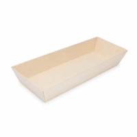 Barquette rectangulaire en bois "Samouraï" 215x90mm H28mm