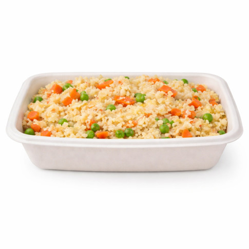 Barquette scellable pulpe laminée PLA "gastronorme" 1/4 265x160mm H55mm 1450ml