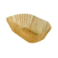 Caissette papier de cuisson ovale brune siliconée  145x115mm H35mm