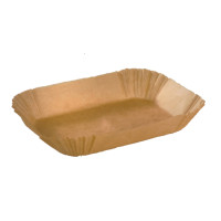 Caissette papier de cuisson ovale brune siliconée 205x145mm H45mm
