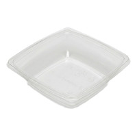 Saladier RPET carré transparent  195x195mm H46mm 750ml