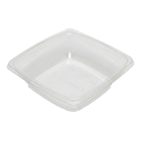 Saladier RPET carré transparent  195x195mm H46mm 750ml