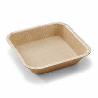 Bol carré en palmier  120x120mm H30mm 180ml