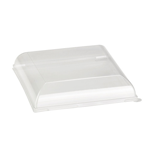 Couvercle BioNchic dôme transparent en plastique PET 164x164mm H32mm