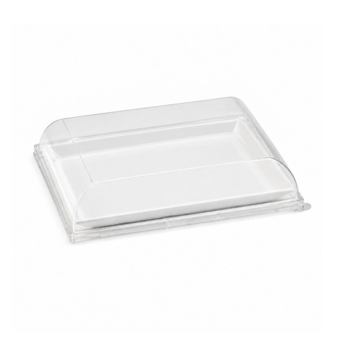 Couvercle BioNchic dôme transparent en plastique PET 164x164mm H32mm