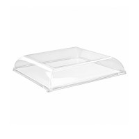 Couvercle BioNchic dôme transparent en plastique PET 181x181mm H30mm