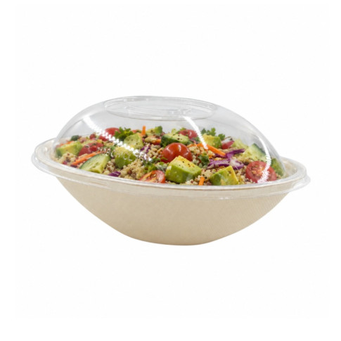 Couvercle BioNchic dôme transparent en plastique PET 227x143mm H43mm