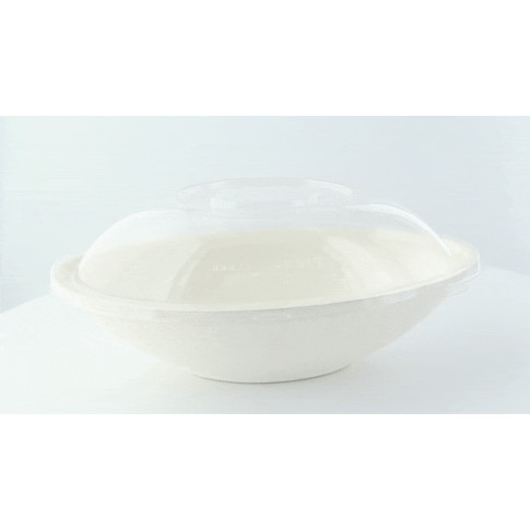 Couvercle BioNchic dôme transparent en plastique PET 227x143mm H43mm