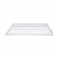 Couvercle dôme rectangulaire transparent en plastique PET  180x133mm H30mm
