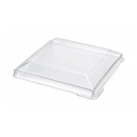 Couvercle PET transparent "Quadra"  58x58mm H8mm