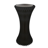 Tour Noir illuminé et pliable avec plateau en acrylique  H1 000mm