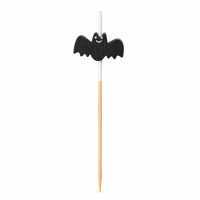 Pique en bambou avec chauve-souris noire  H105mm