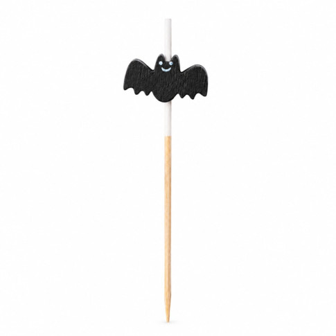 Pique en bambou avec chauve-souris noire  H105mm