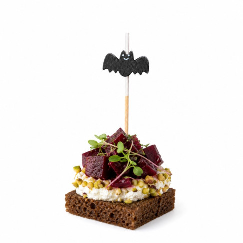 Pique en bambou avec chauve-souris noire  H105mm