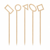 Pique en bambou avec formes assorties  H105mm