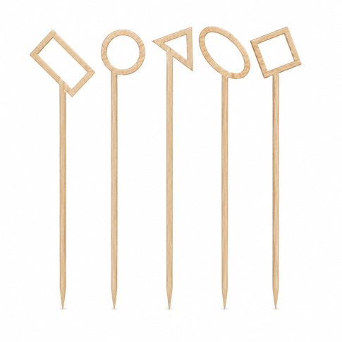 Pique en bambou avec formes assorties  H105mm