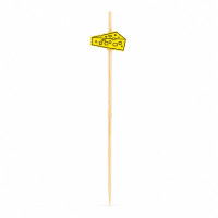 Pique en bambou avec fromage jaune  H100mm