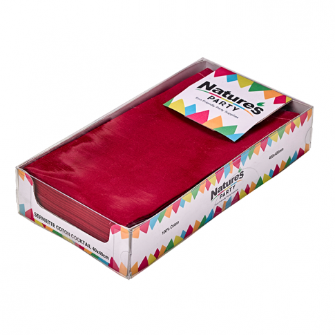 SERVIETTE COTON ROUGE
