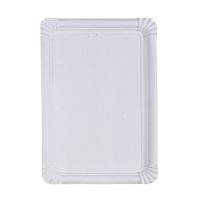 ASSIETTE RECTANGULAIRE EN CARTON BLANC
