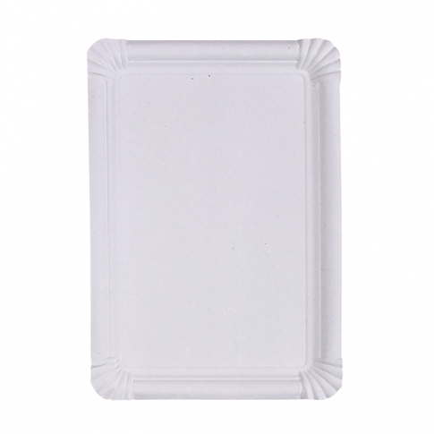 ASSIETTE RECTANGULAIRE EN CARTON BLANC