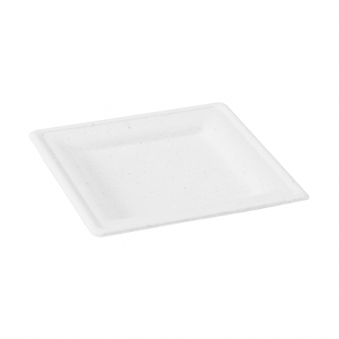 Assiette pulpe carrée blanche