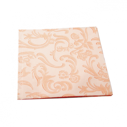 Serviette non-tissé damassée saumon
