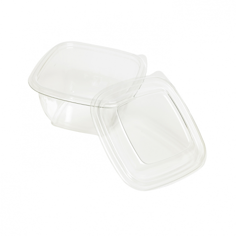Saladier PET carré transparent