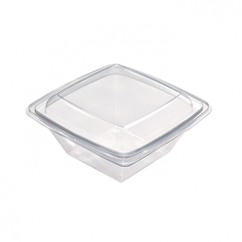 Saladier PET carré transparent