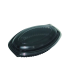 Cassolette plastique PP ovale noire  207x143mm H37mm 500ml