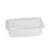 Barquette plastique PET rectangulaire transparente avec couvercle attaché