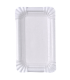 Assiette rectangulaire en carton recyclé blanc
