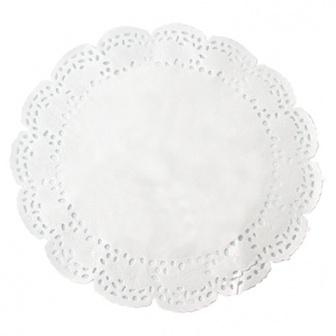 Dentelle papier blanc ronde