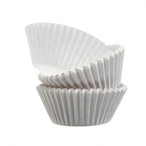 Caissette papier ronde blanche