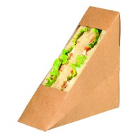 Triangle sandwich kraft simple à fenêtre PLA  55x120mm H120mm