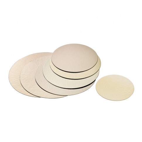 Rond carton double face or noir