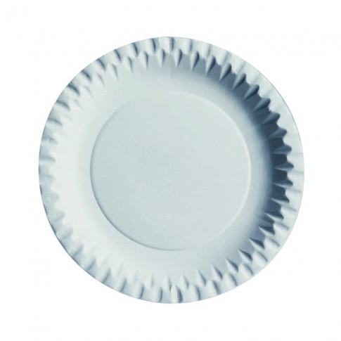 Assiette ronde en carton blanc   H11mm