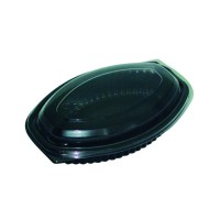 Cassolette plastique PP ovale noire    H27mm