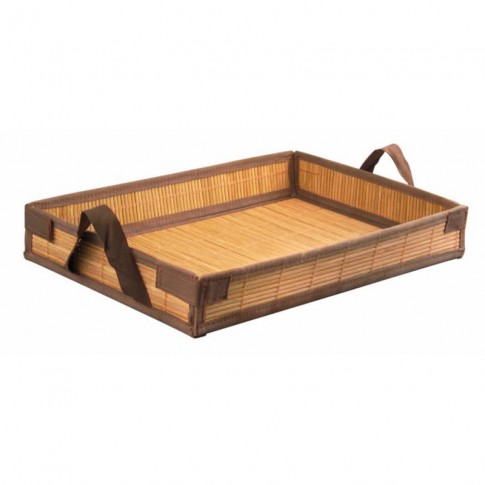 Plateau repas bambou 430x290mm H65mm