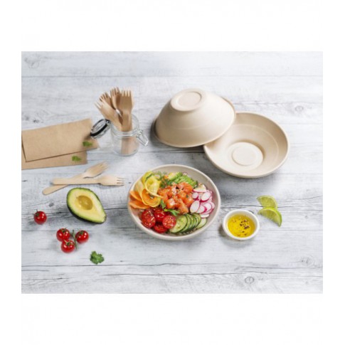 Bol rond brun en pulpe "Poke"   H76mm 1200ml