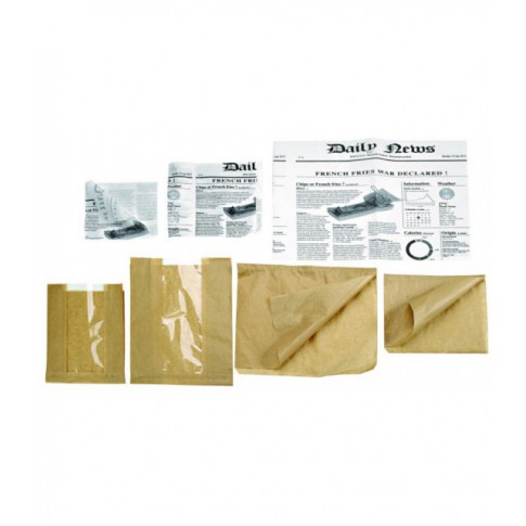 Sac papier kraft brun à fenêtre  220x60mm H140mm