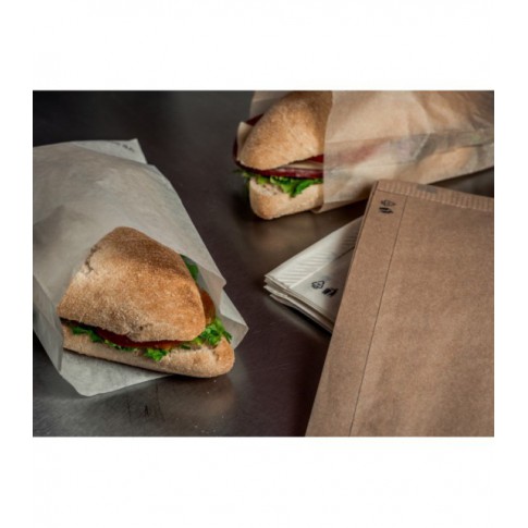 Sac sandwich papier blanc  100x40mm H340mm