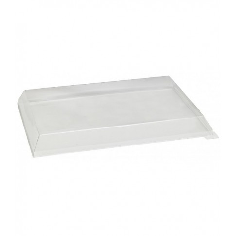 Couvercle Samourai dôme transparent en plastique PET transparent pour barquette 390x280mm H45mm