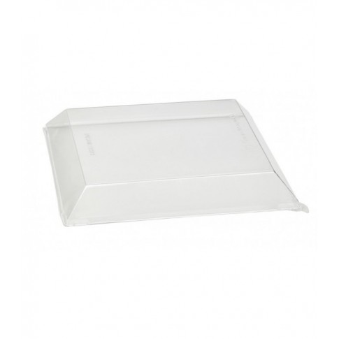 Couvercle Samourai dôme transparent en plastique PET transparent pour barquette 230x230mm H34mm